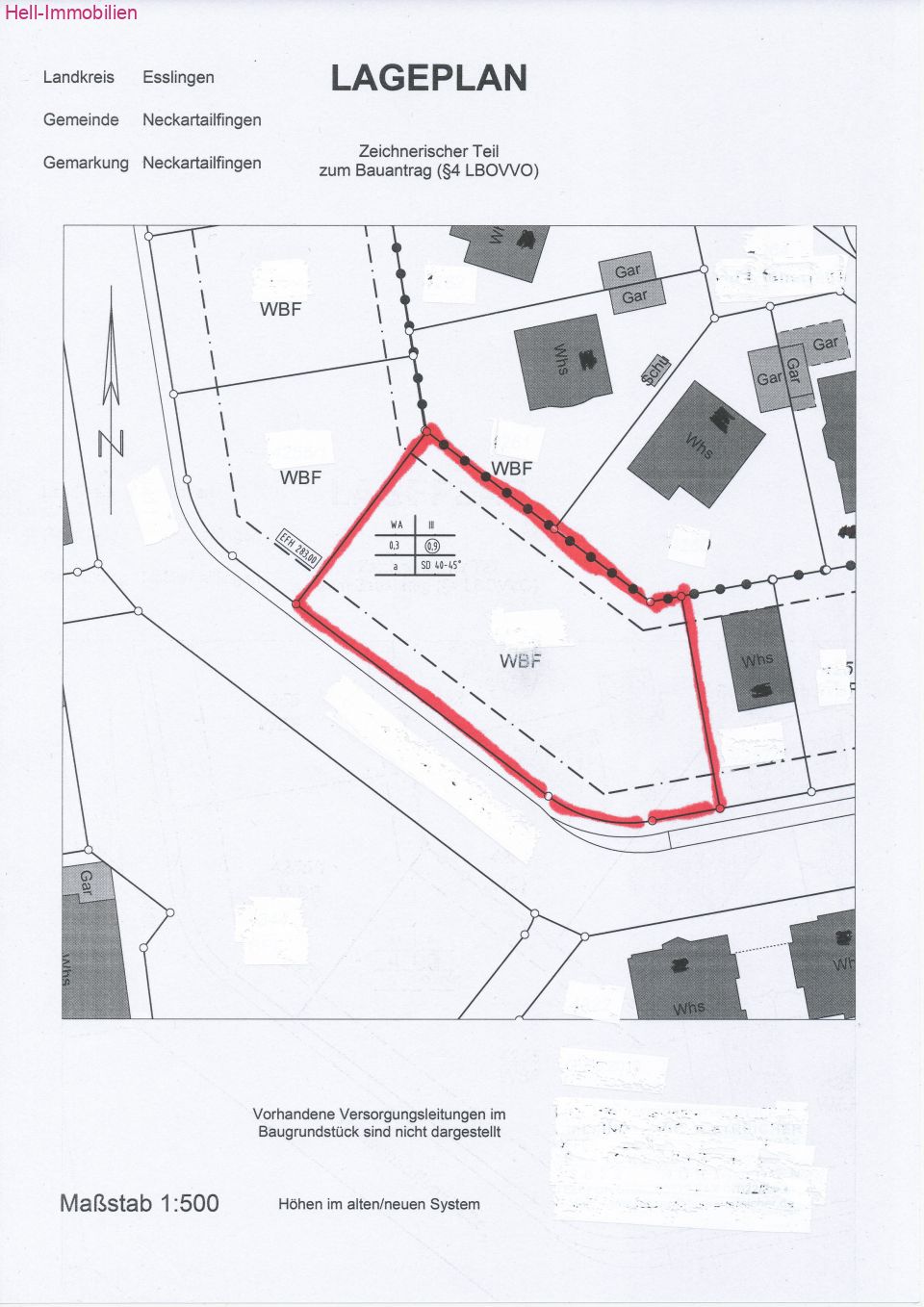 BPL Neckartailfingen Lageplan 